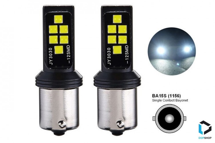 Светодиодные лампы P21W, цоколь BA15s (1156), Sal Man, 2 шт 