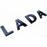 Эмблема LADA на крышку багажника черная
