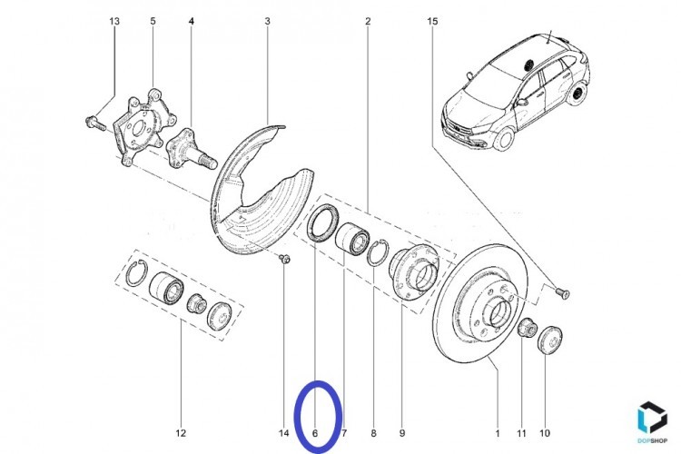 Магнитное кольцо АБС Лада Веста, Х Рей, Рено Логан 2 (посадочный диаметр 76.2 мм), DACHIA