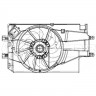 Вентилятор охлаждения Лада Гранта, Калина 2, Luzar (с кожухом, а/м с кондиционером) аналог 640956