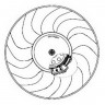 Вентилятор охлаждения Лада Гранта, Калина 2, Luzar (без кожуха, а/м с кондиционером) аналог 640956
